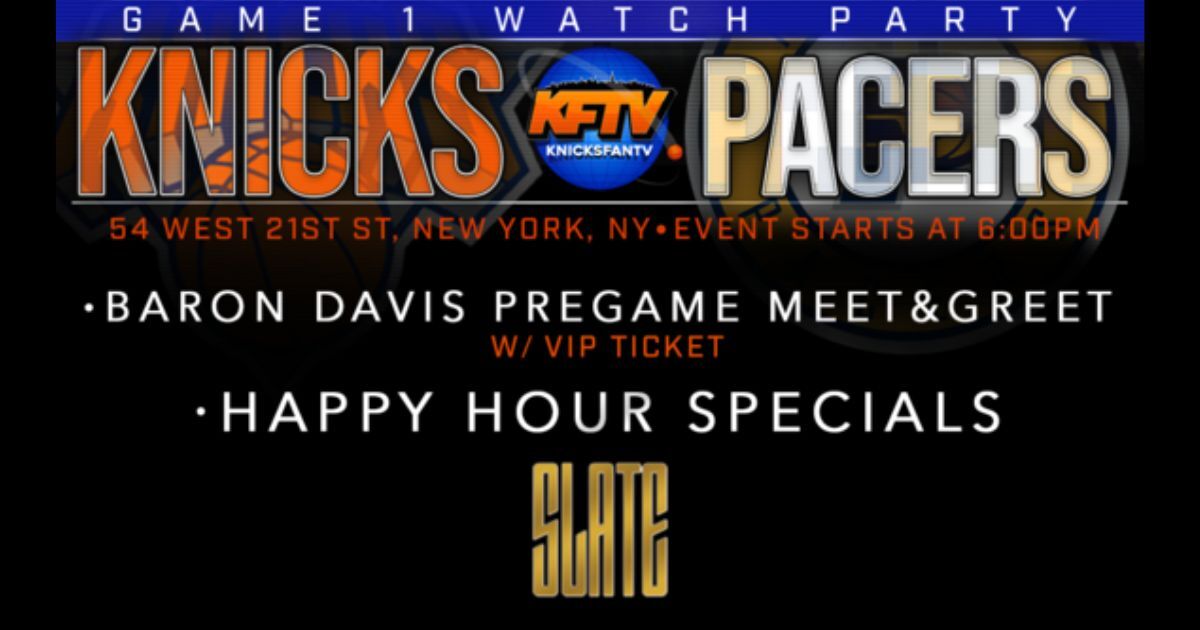 Meet Former All-Star Baron Davis at the Knicks vs. Pacers Game 1 Watch