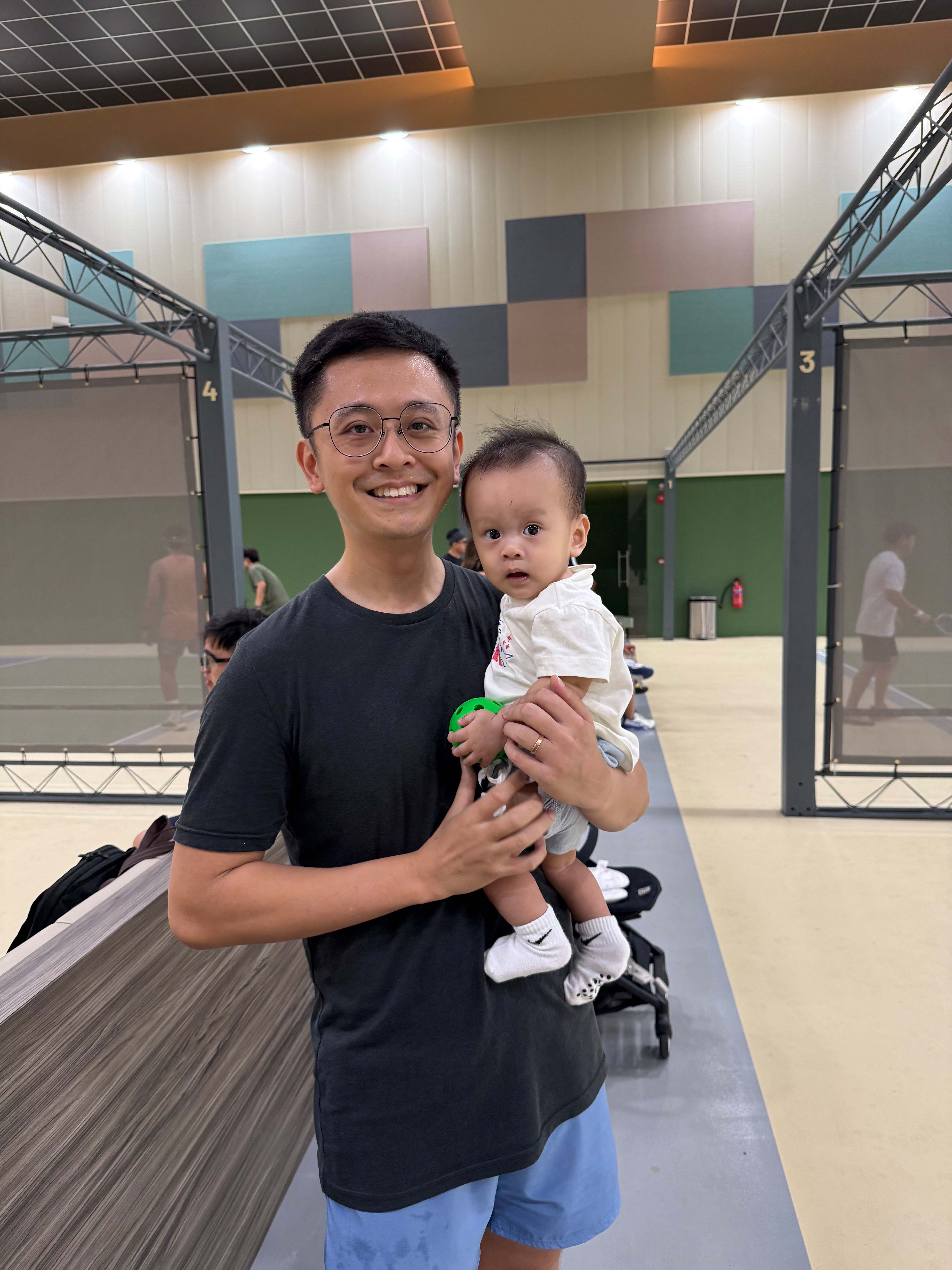 Aller &amp; Baby Asher, Hiiiii future champ!
