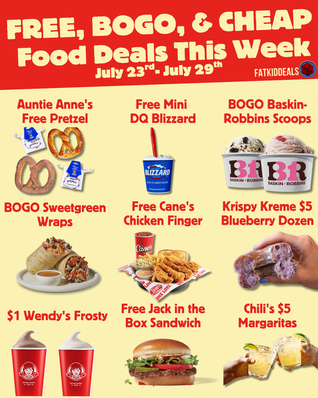 Free, BOGO, and Cheap Food Deals This Week
