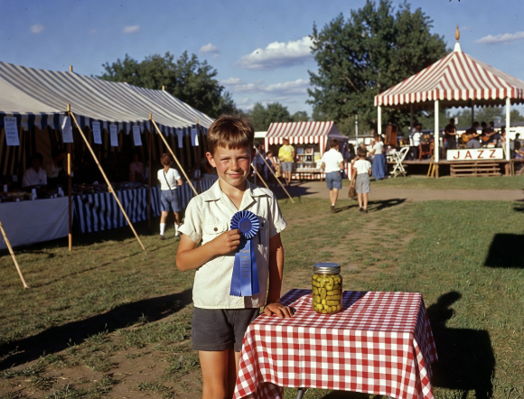 Earl’s Blue Ribbon at the County Fair, 1982