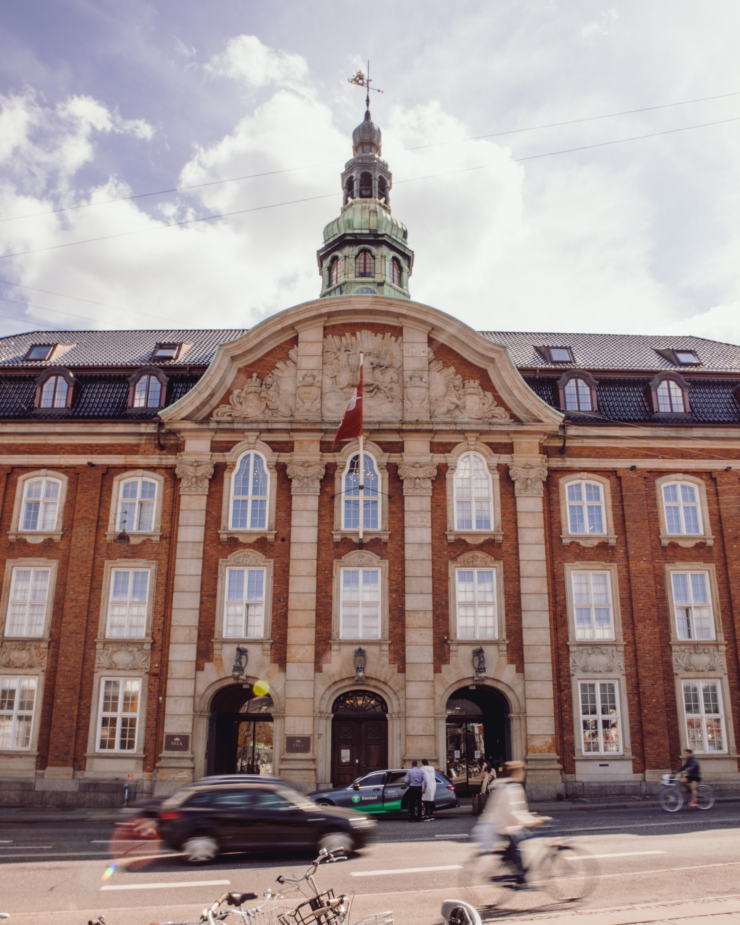 Historic red-brick facade of Villa Copenhagen