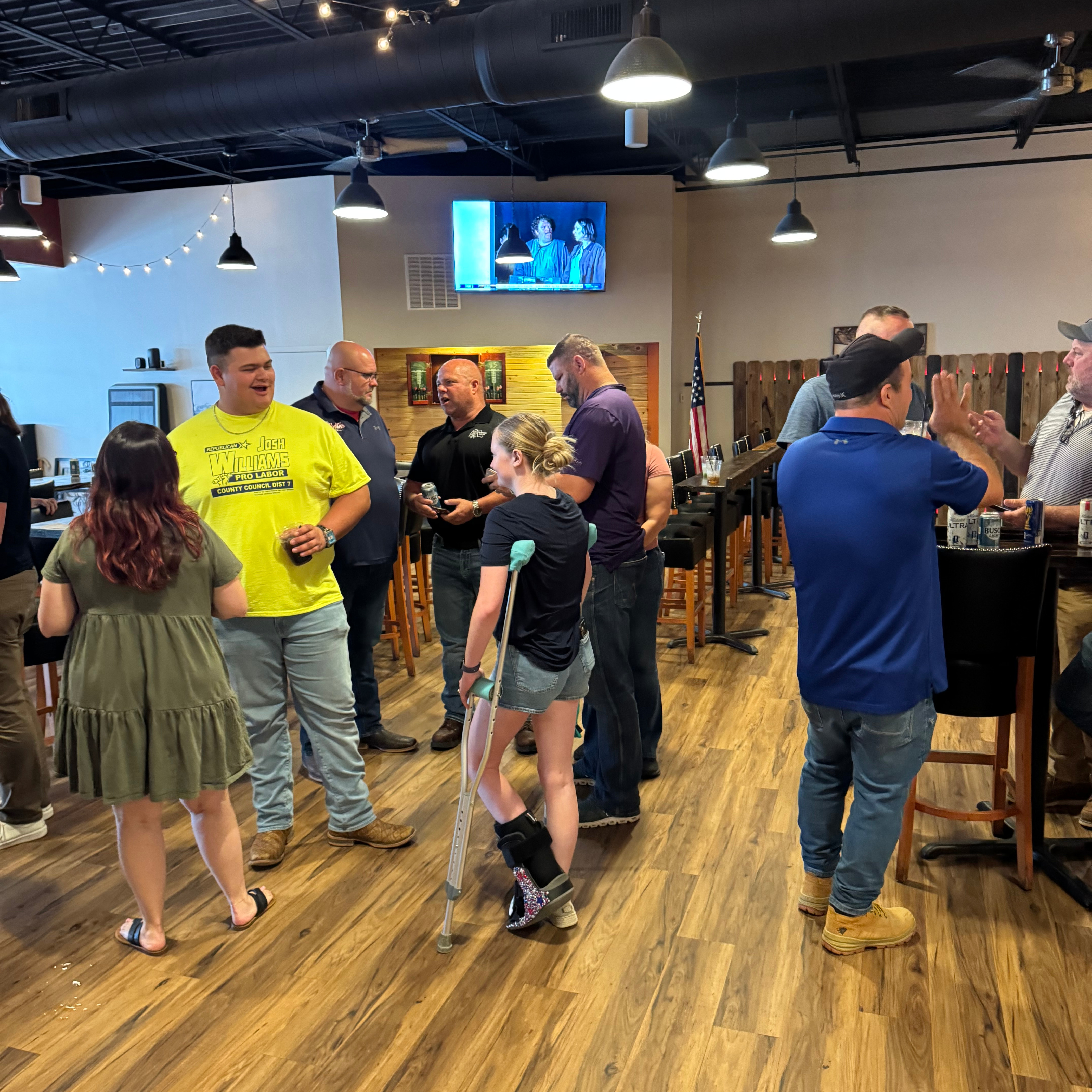 Conversations at the Labor Club meet and greet