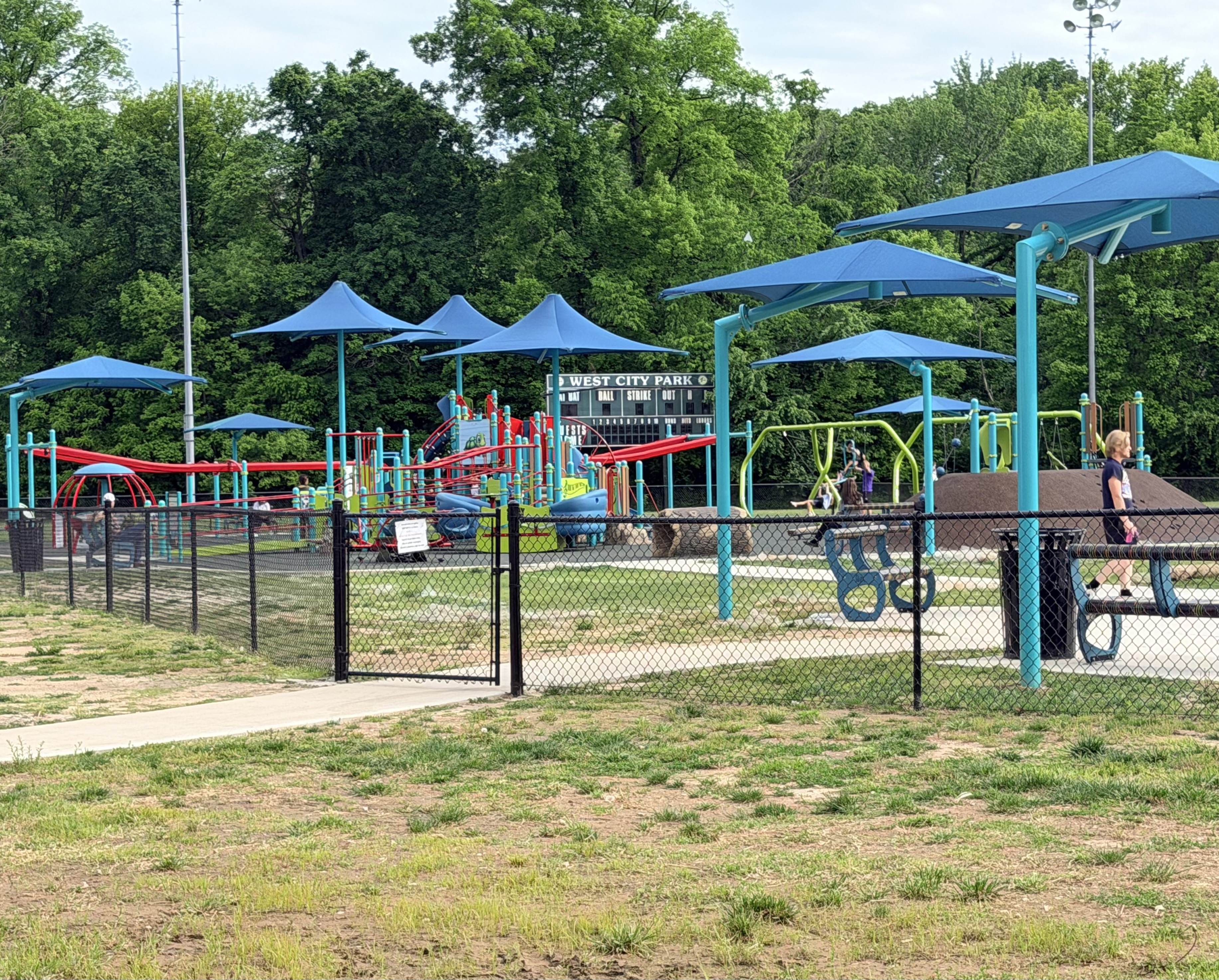 Playground outside the fence at Turtle Cove in Festus
