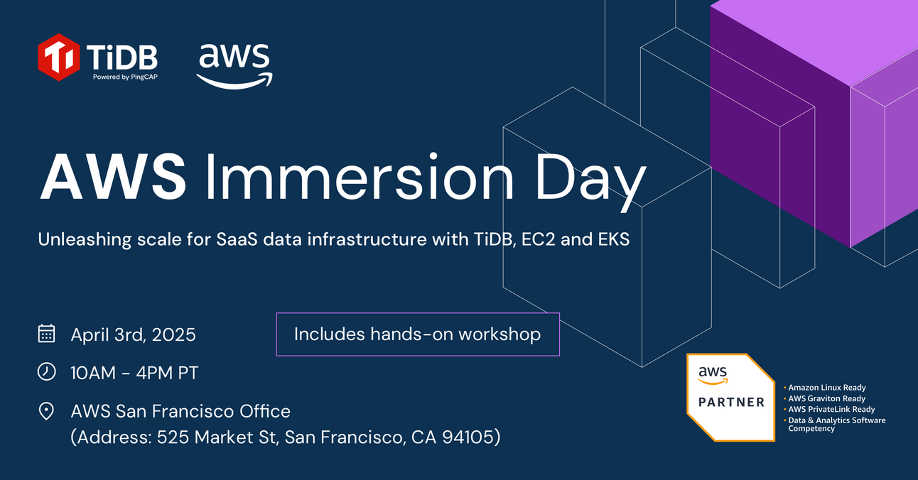 Join SaaS data infrastructure with TiDB, EC2 and EKS and Embracing Agentic SRE