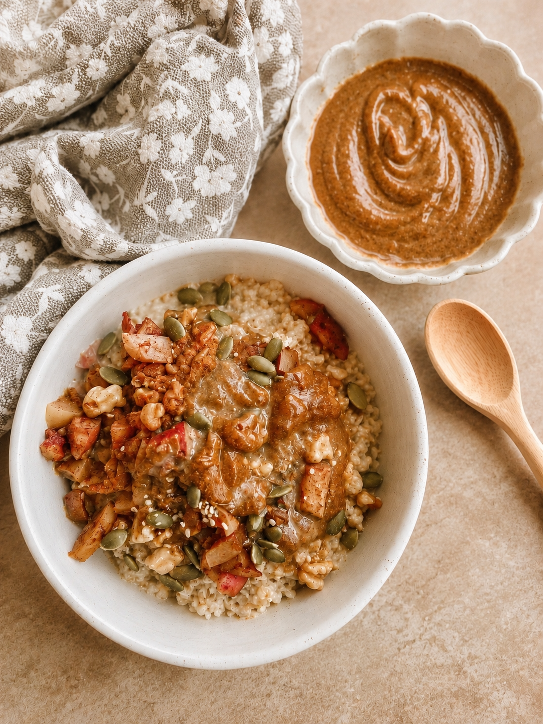 Salted Caramel Apple Oatmeal
