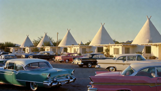 Wigwam Village No. 6 on Route 66, 1959