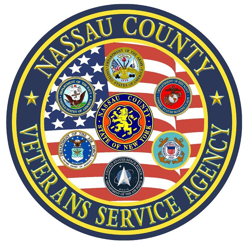 Official Nassau County Veterans Service Agency logo.