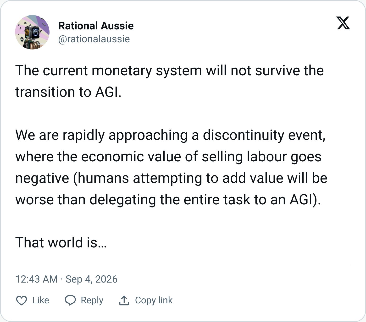Tweet screenshot