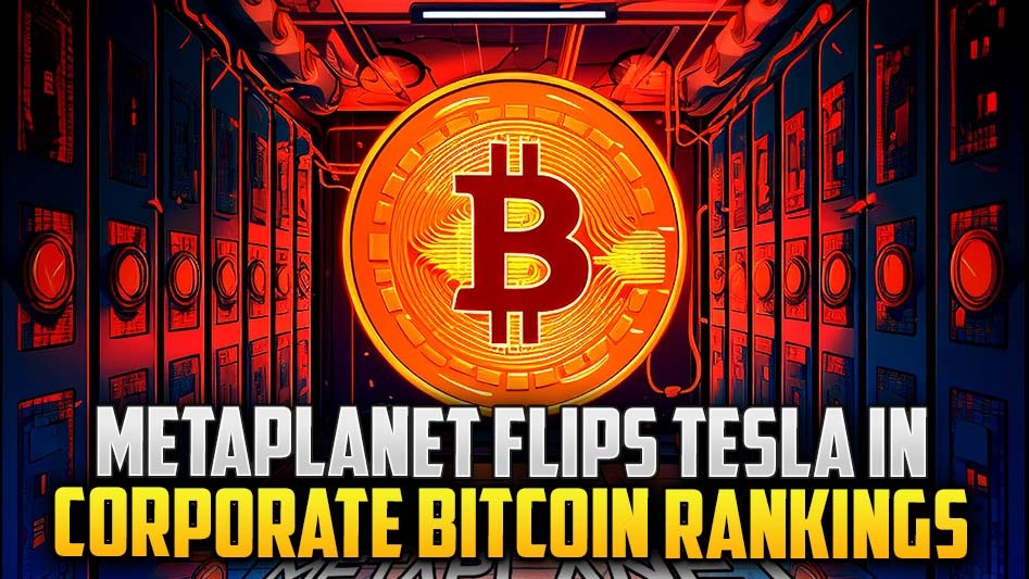 Metaplanet Flips Tesla in Corporate Bitcoin Rankings