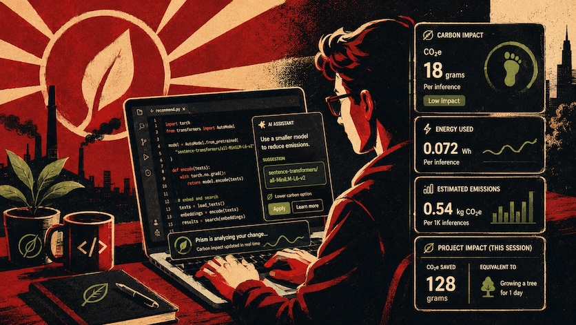 Prism tool shows developers the carbon impact of AI as they code