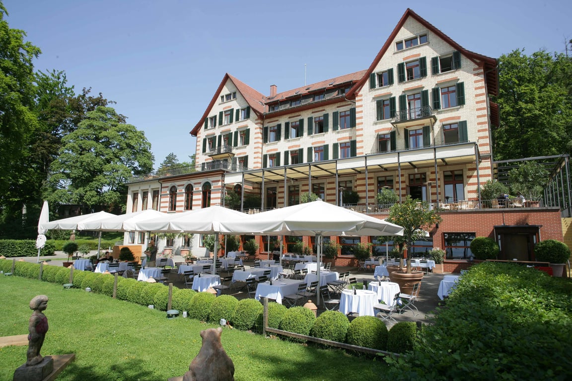 Historic Sorell Hotel Zürichberg and its garden terrace
