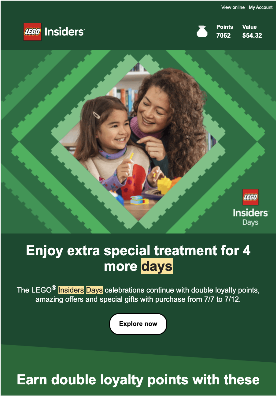 LEGO Insiders Days email