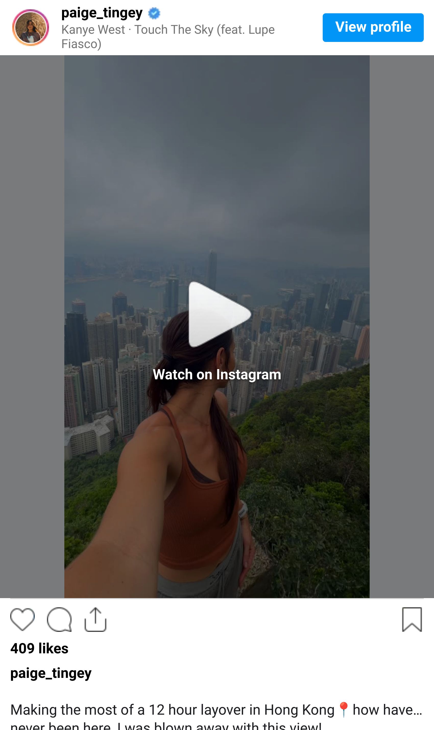Instagram reel screenshot