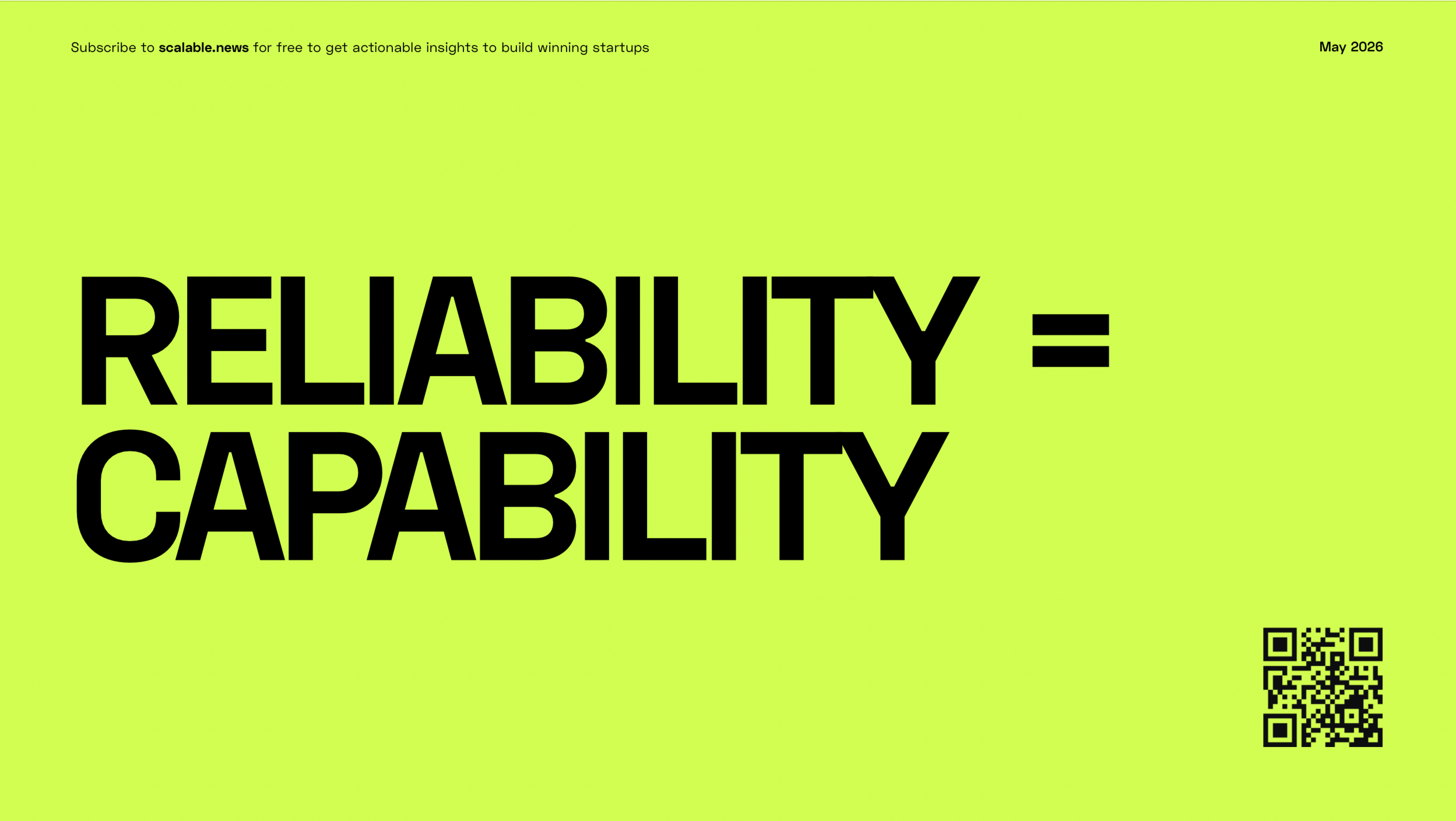 ⚖️ Reliability = Capability: 2026 AI Funding Trends & Metrics