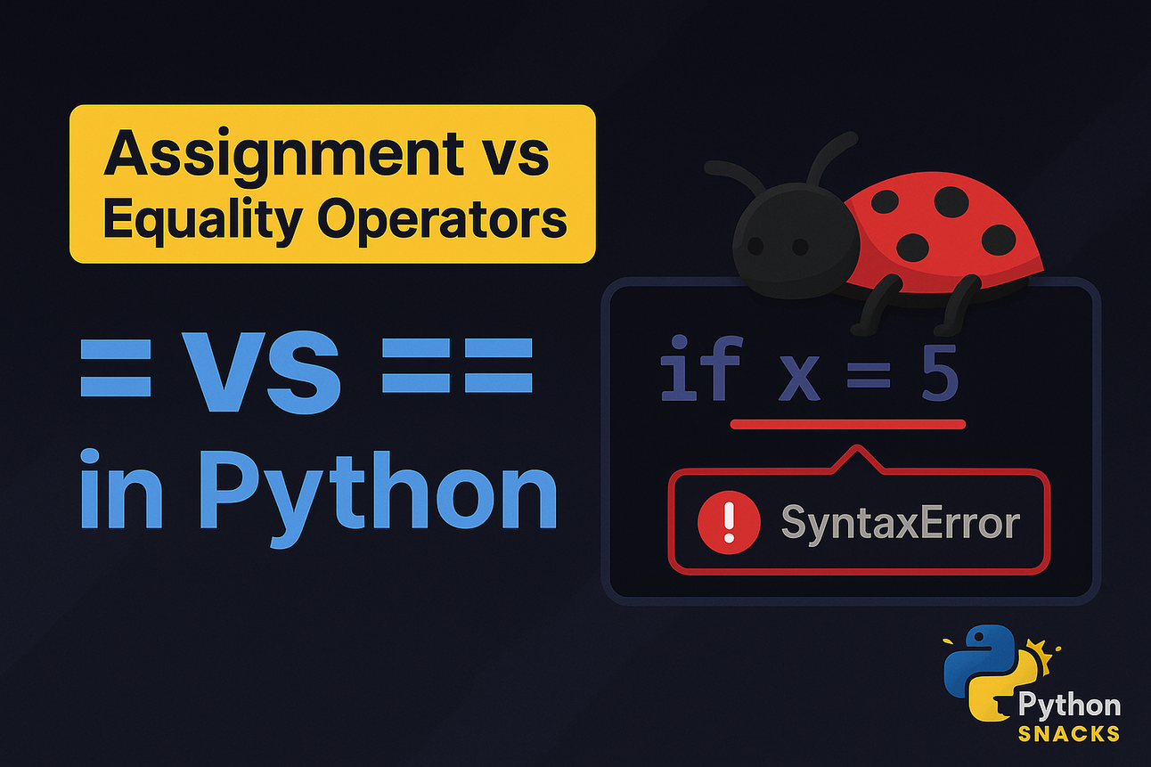 Python = vs ==: Understanding the Key Difference Between Assignment and ...
