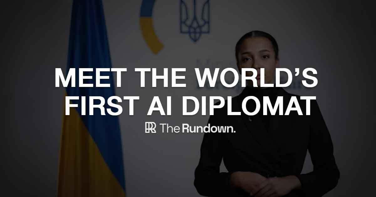The world's first AI diplomat