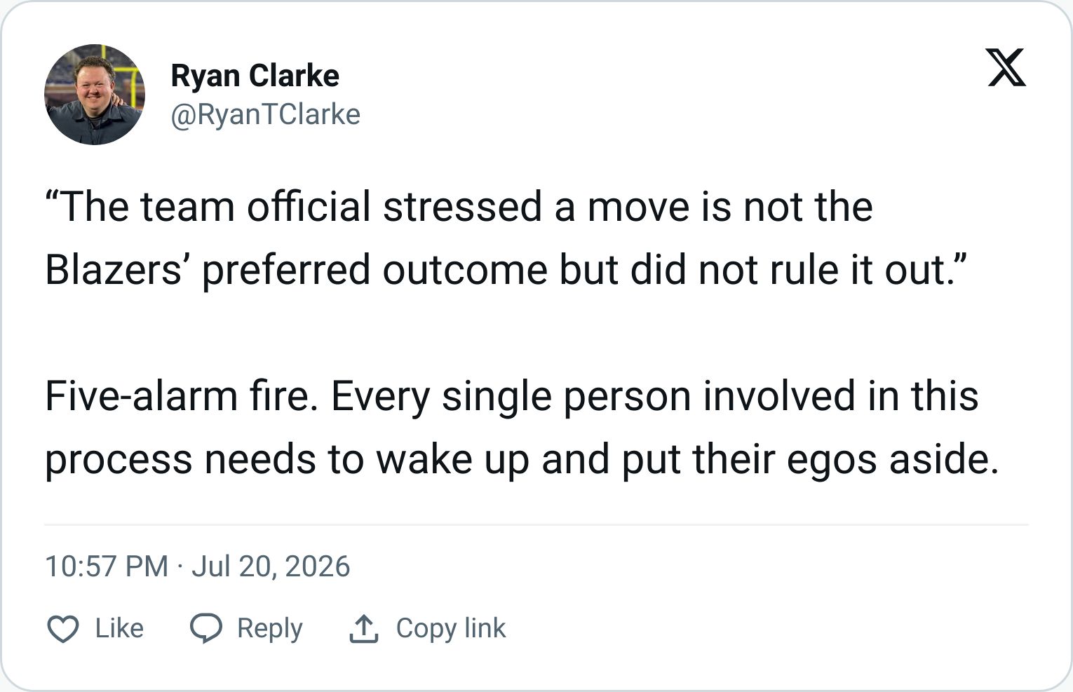 Tweet screenshot
