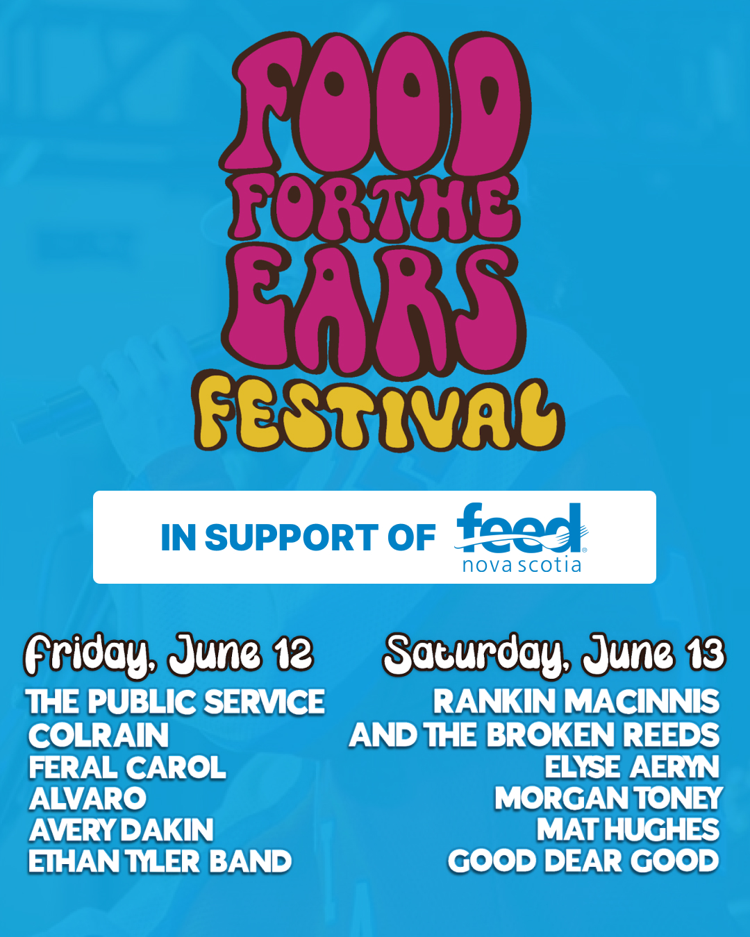 Food For The Ears 2026 — June 12 + 13 at Alderney Landing