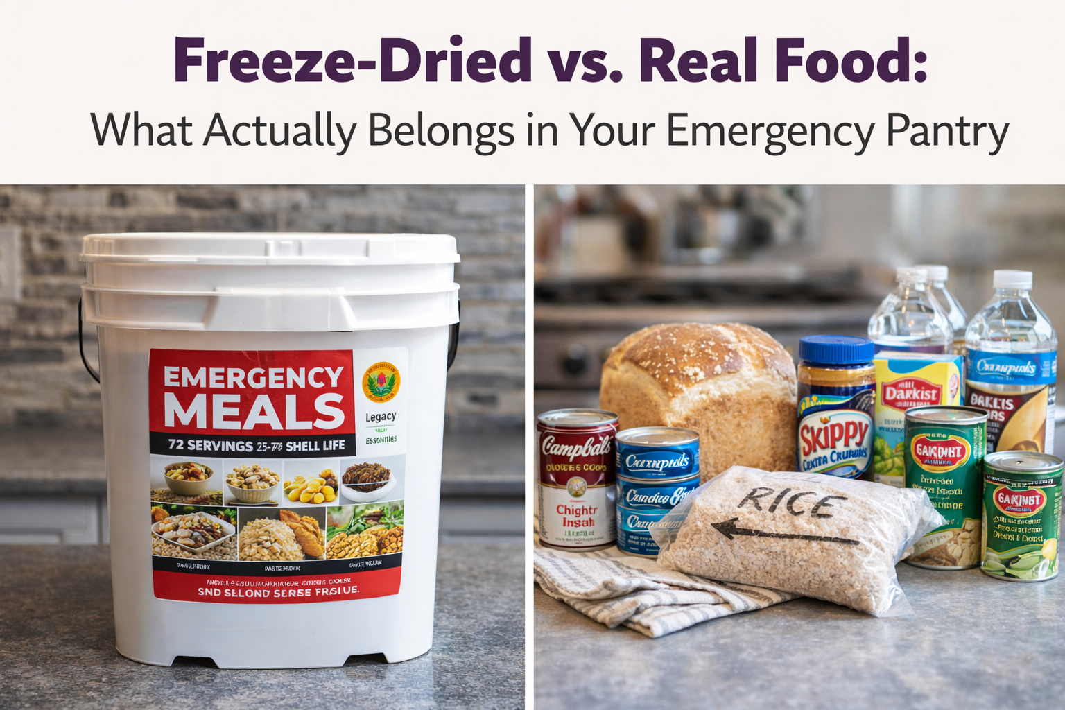 Freeze-Dried vs. Real Food: What Actually Belongs in Your Emergency Pantry