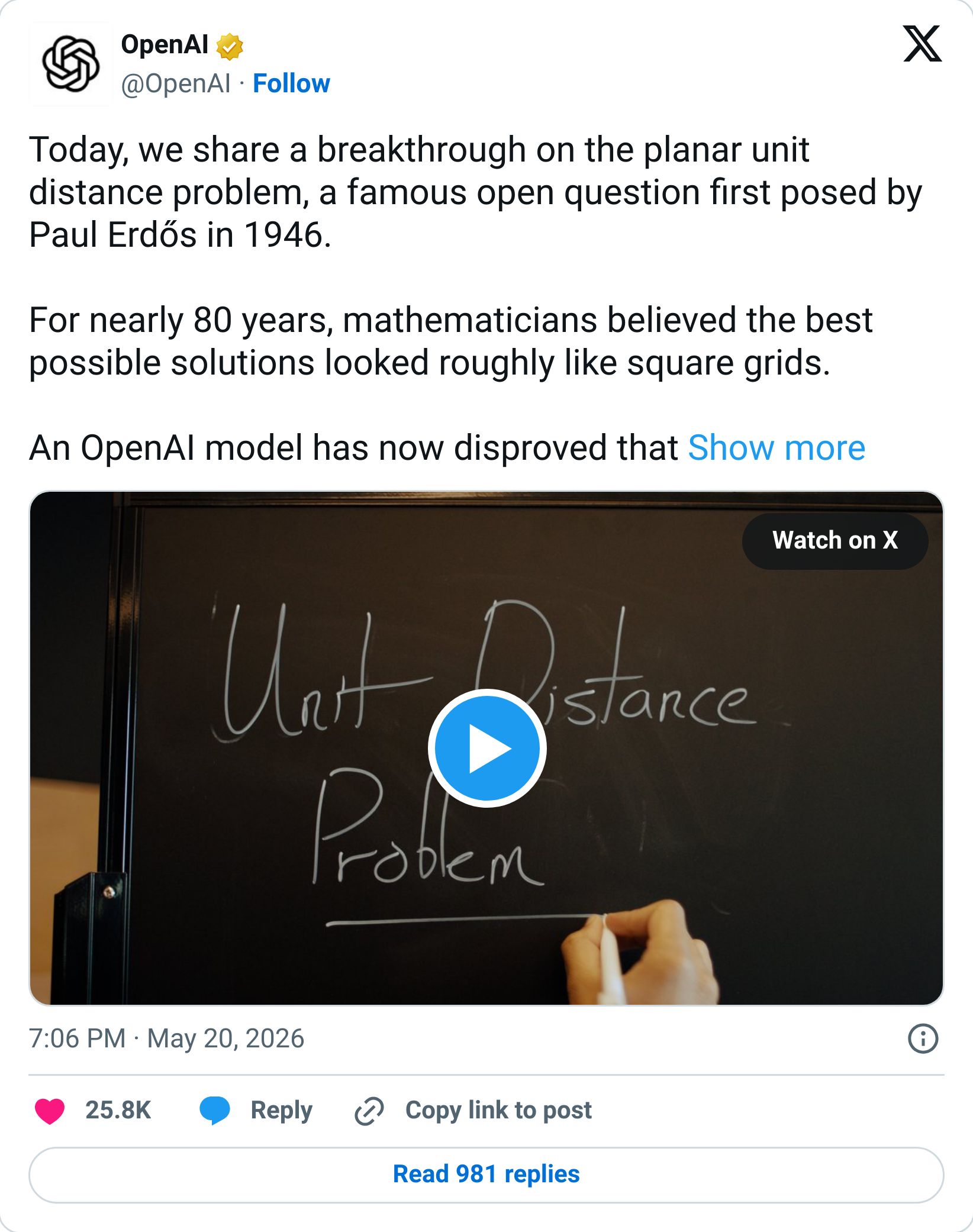 Tweet screenshot
