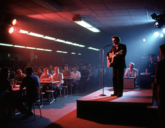 Johnny Cash Walks the Line at Folsom Prison