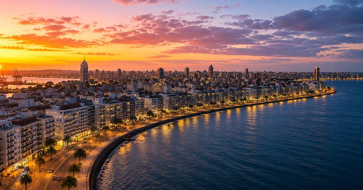 Montevideo waterfront and skyline, Uruguay