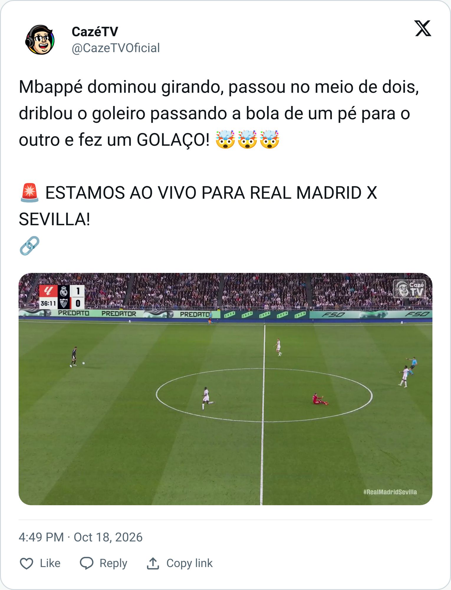 Tweet screenshot