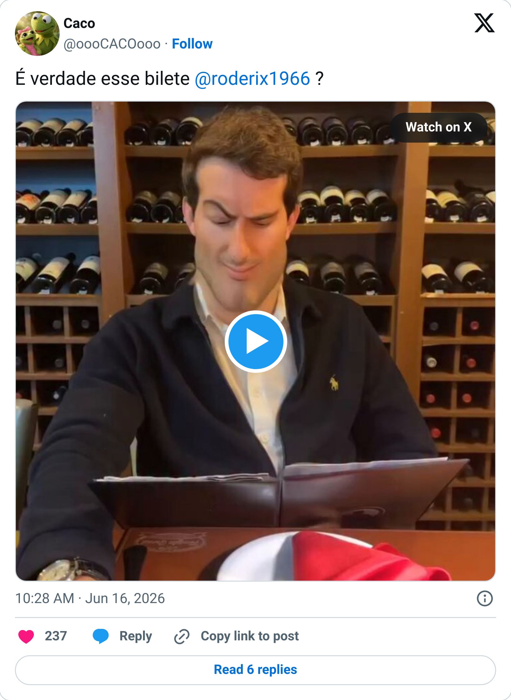 Tweet screenshot