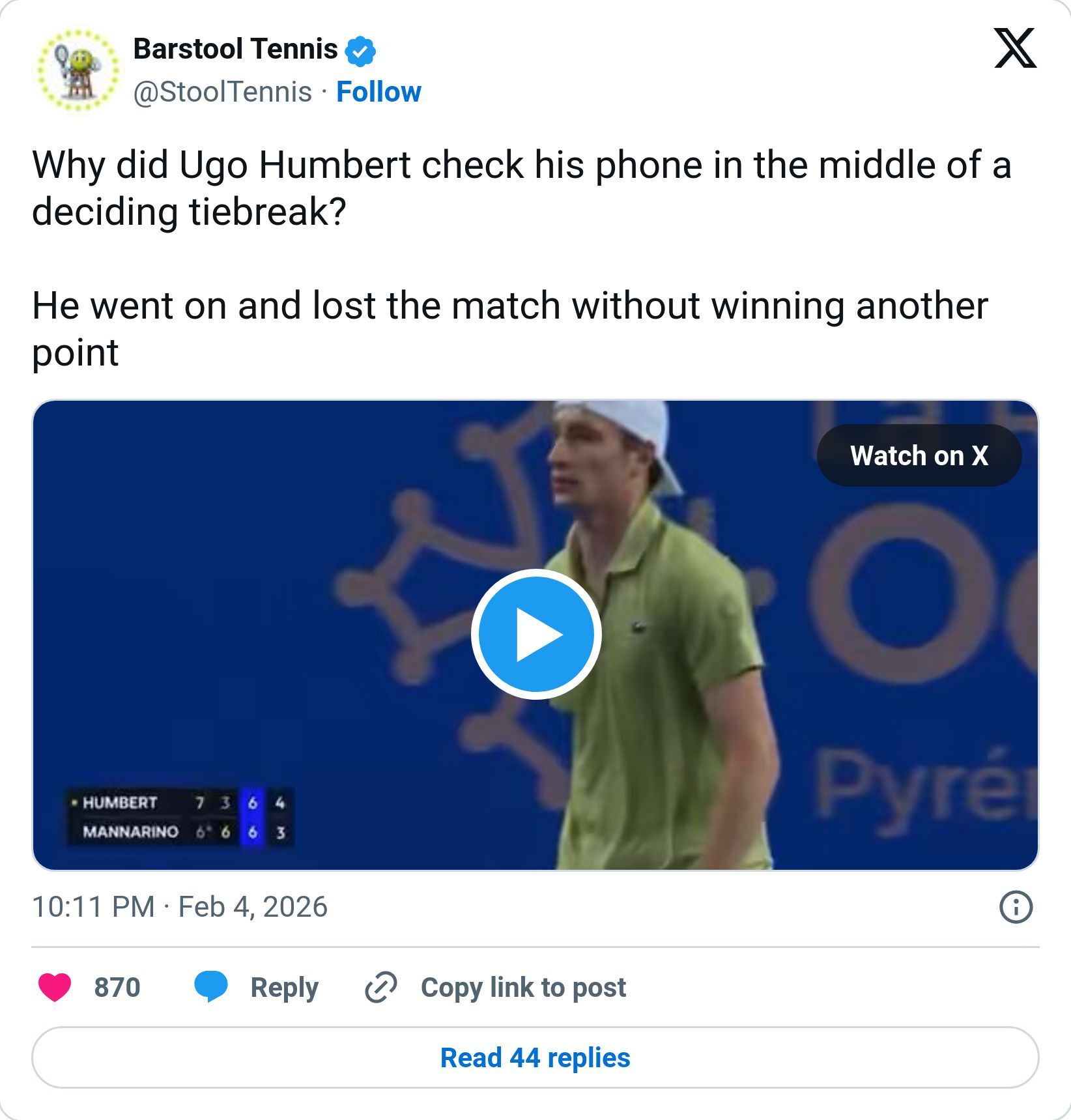 Tweet screenshot