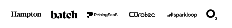 Hampton, Batch, PricingSaaS, Curotec, SparkLoop, O3