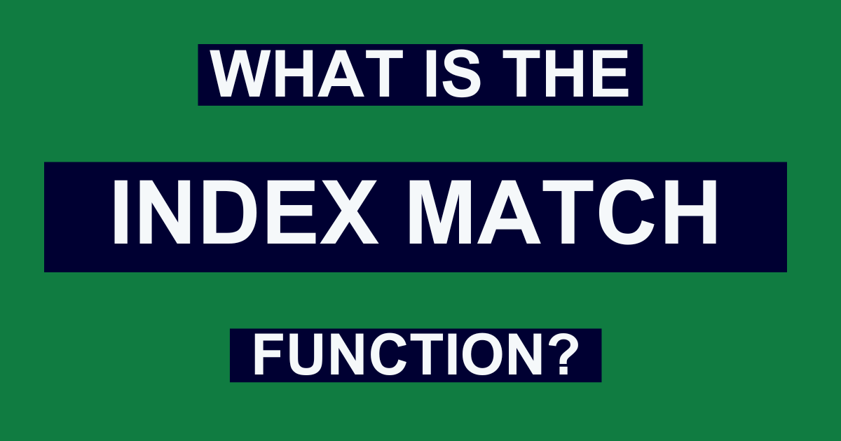 What is the index match function 