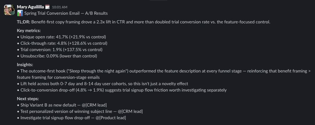 Campaign analysis skill output