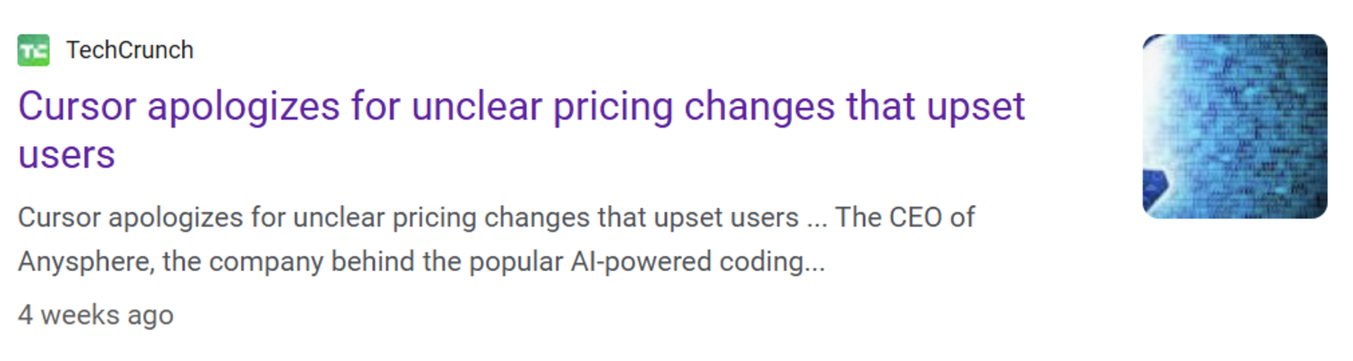 Cursor's pricing backlash