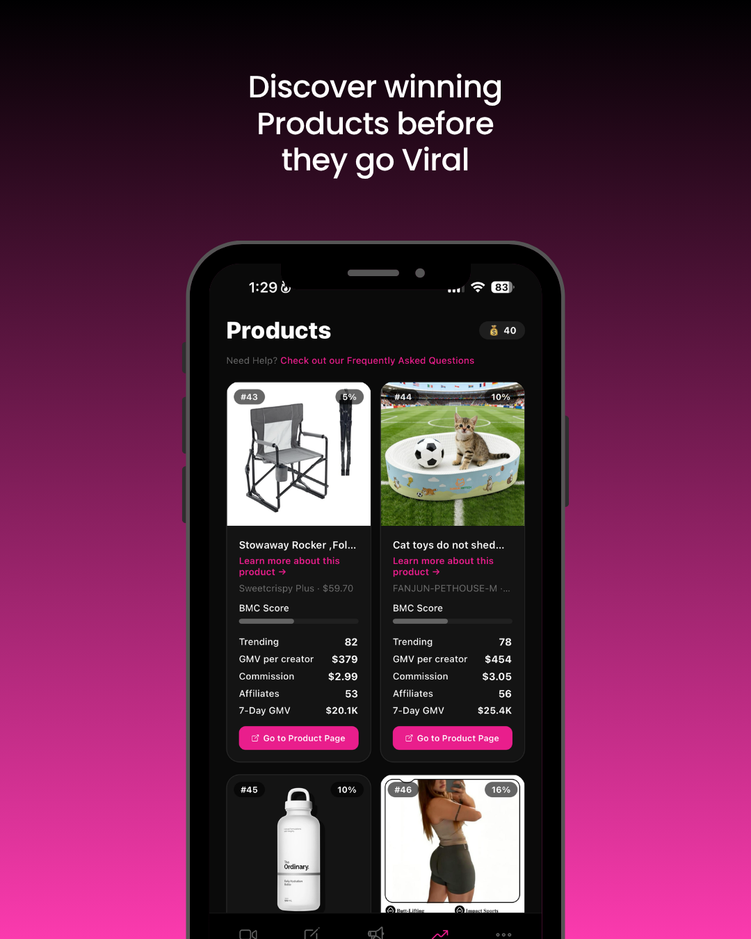 BMC App — Creator Roster and Dashboard