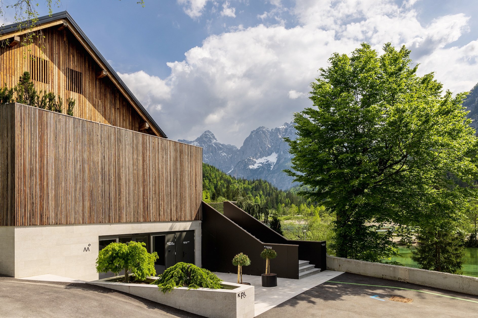 Modern alpine architecture at Milka