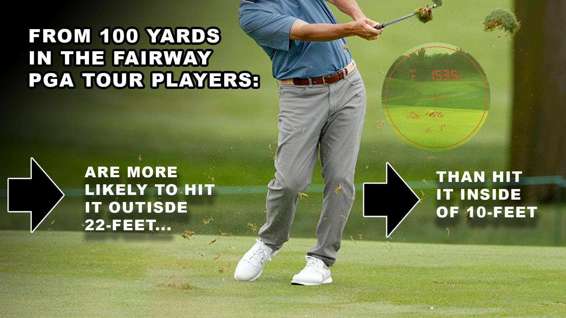 Approach shot from 100 yards