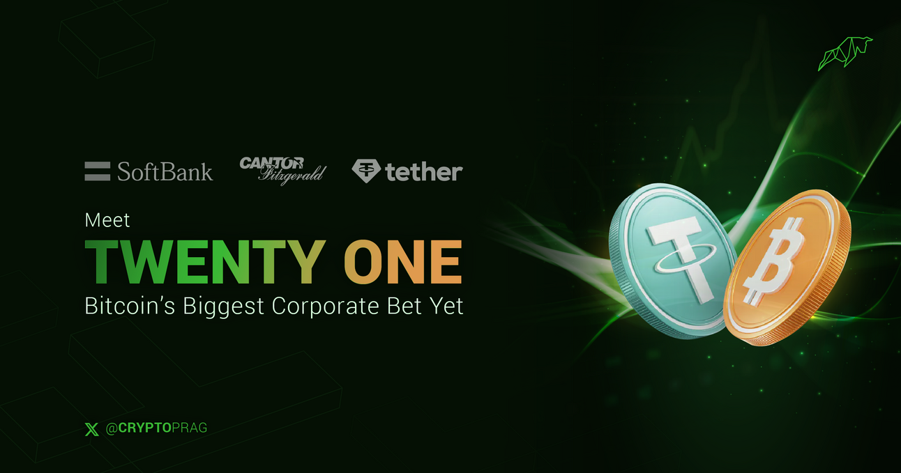 SoftBank, Cantor Fitzgerald, and Tether Unite: Meet “Twenty One”