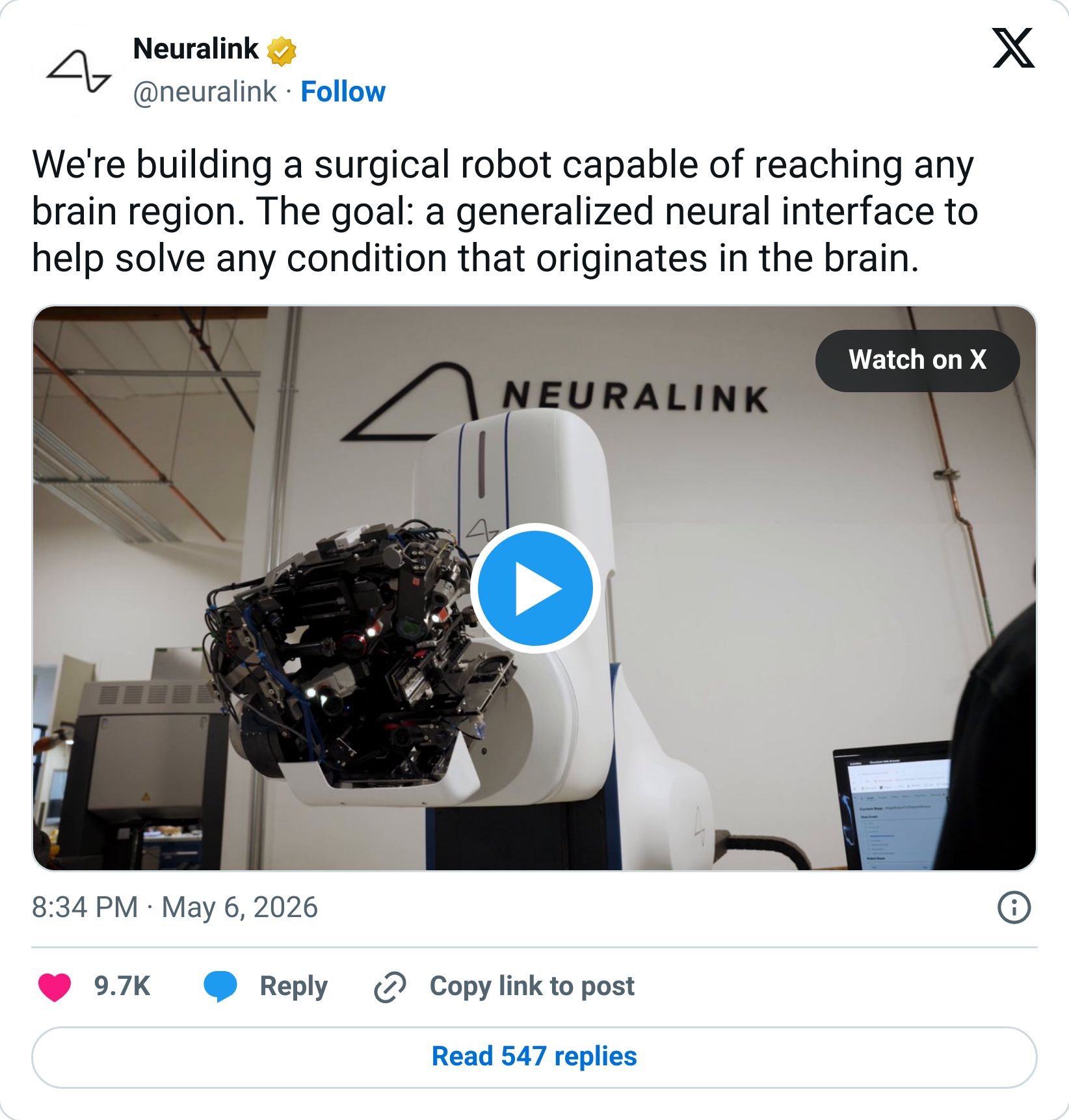 Tweet screenshot