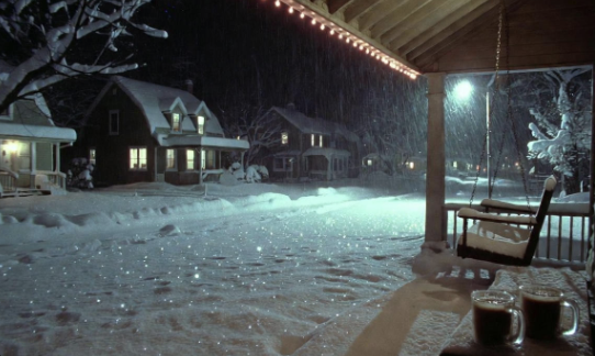 Mark’s Porch-Swing Snow Night, 1978