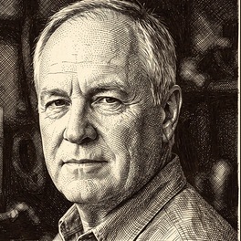 Engraved portrait of Wendell Hollifield.