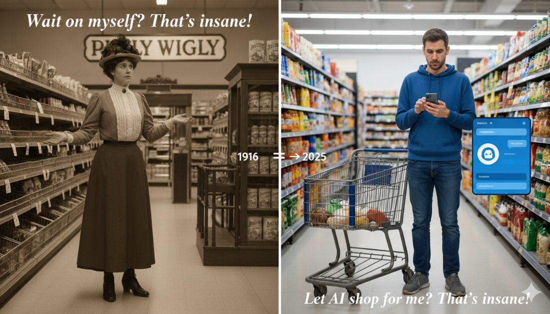 Agentic Shopping Might Seem Crazy. So Did Self-Service Supermarkets.