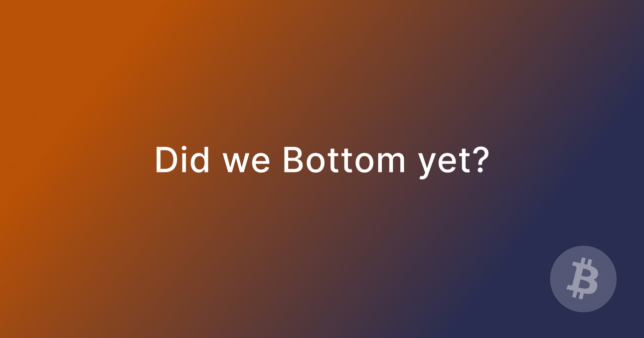 Did We Bottom Yet??