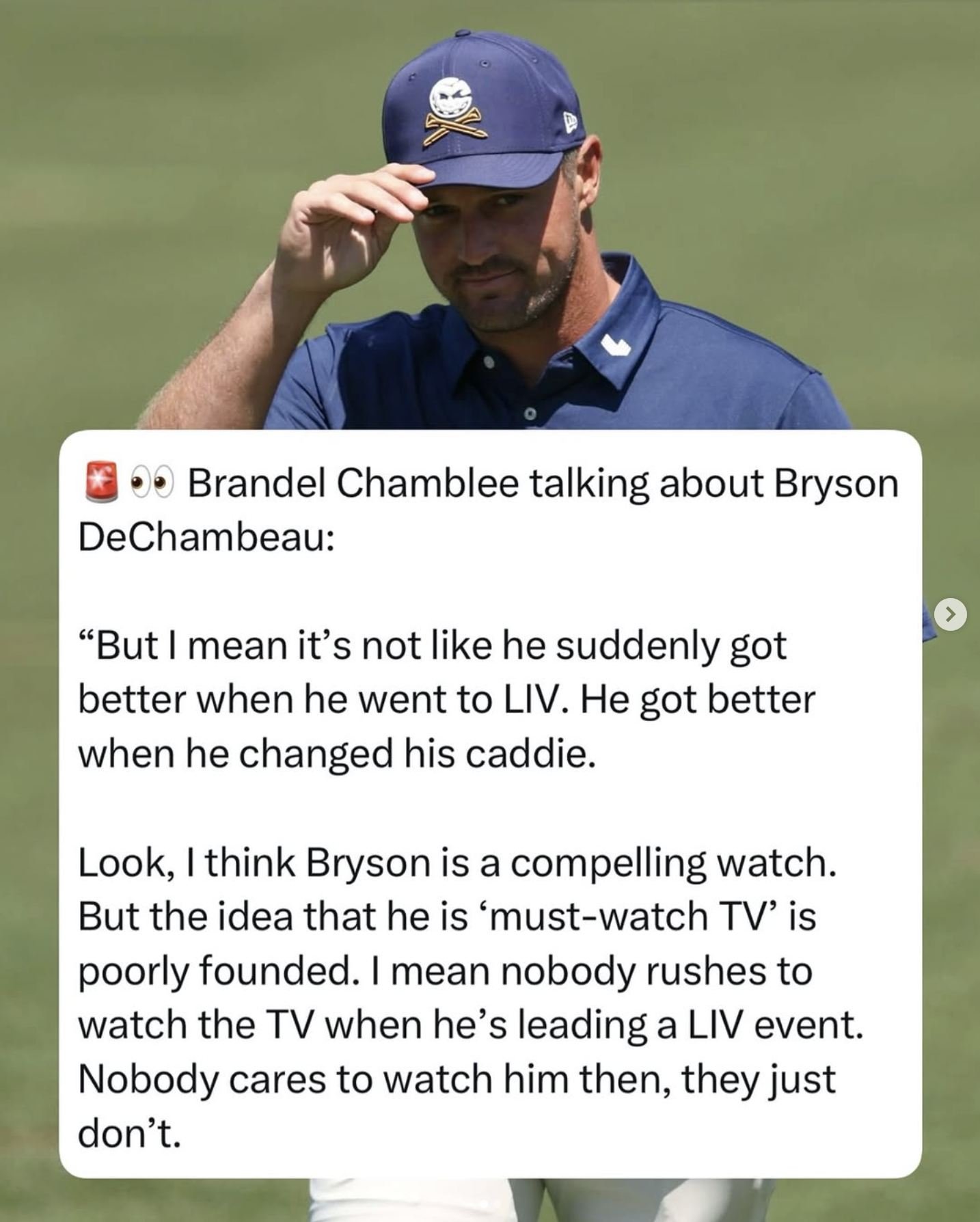 Brandel Chamblee on Bryson DeChambeau