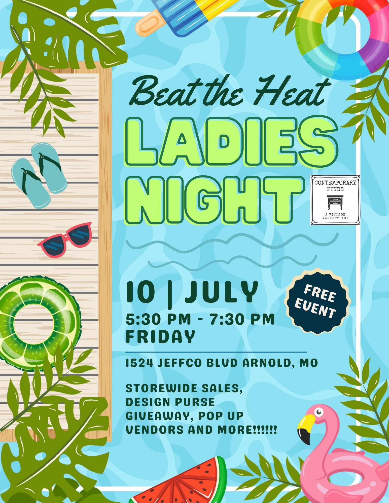 Beat the Heat Ladies Night July 10th