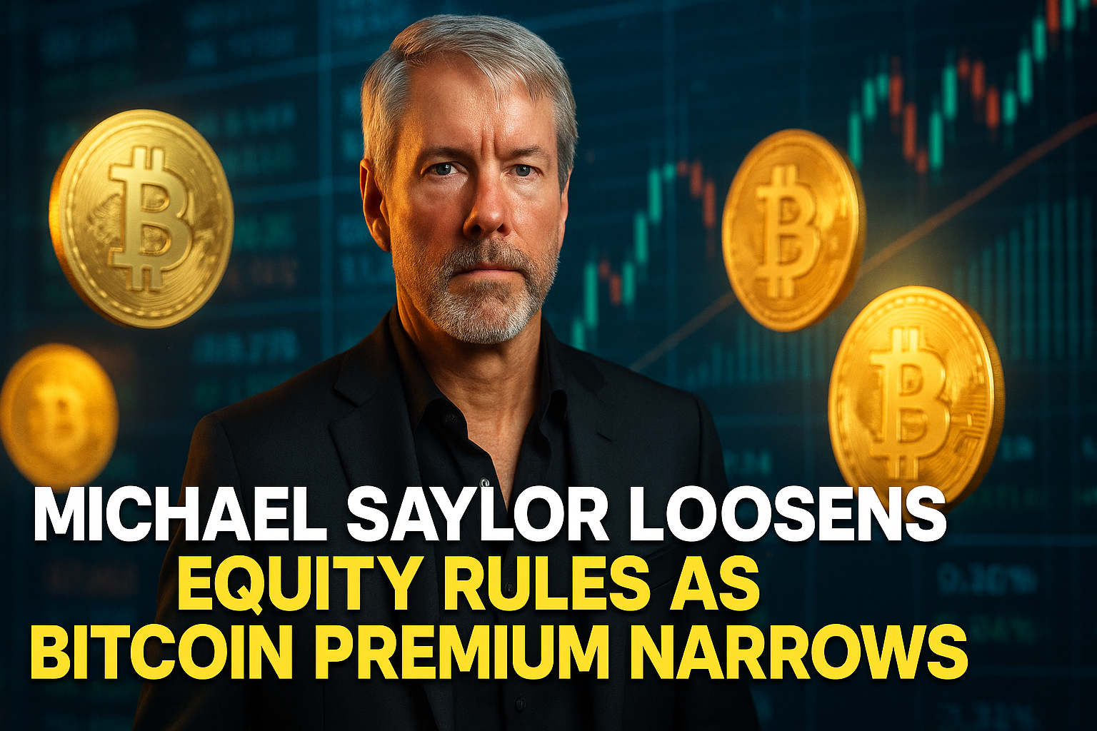 Michael Saylor Loosens Equity Rules as Bitcoin Premium Narrows