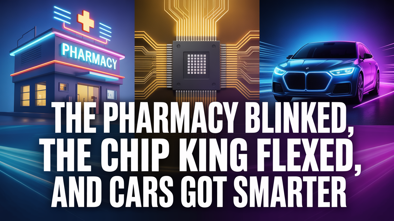 The Pharmacy Blinked, The Chip King Flexed, And Cars Got Smarter
