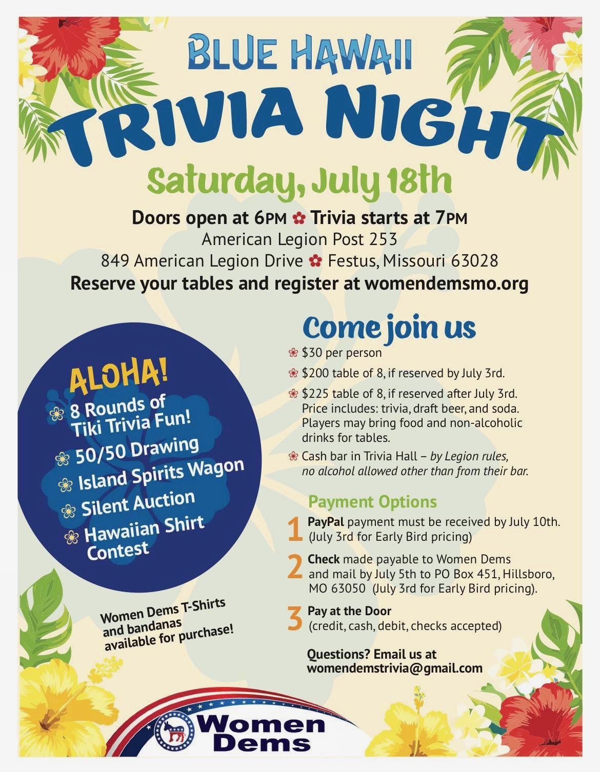 Trivia Night July 18th