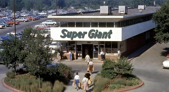 Super Giant Grocery Run in Rockville, 1964