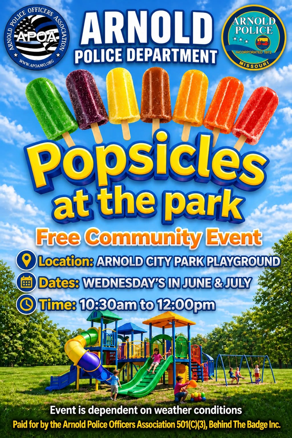 Popsicles in the Park Recurring Wednesdays APD
