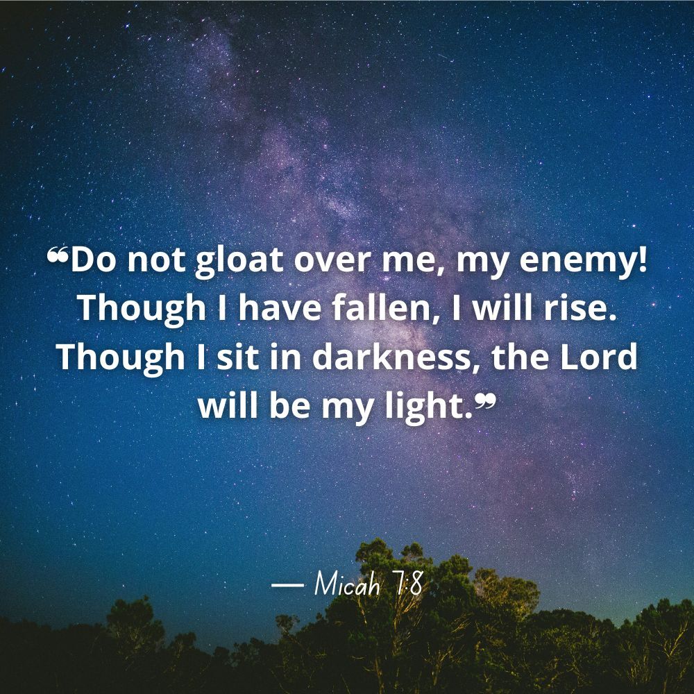 Verse of the Day: Micah 7:8, image size:1000x1000